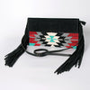 ADBG1128A American Darling Saddle Blanket Crossbody -Western Fringe Leather Purse