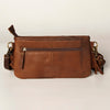 ADBGA188 American Darling Southwestern Wool & Leather Fringe Crossbody Bag with Hand-Tooled Flap
