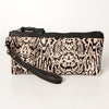 ADBG344 American Darling Genuine Hair On Hide Pattern Leather Western Wristlet