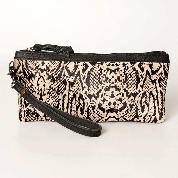 ADBG344 American Darling Genuine Hair On Hide Pattern Leather Western Wristlet