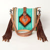 ADBG892 American Darling Western Handcrafted Hand Tooled Leather Cross body Bag