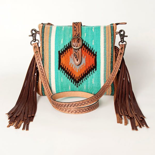 ADBG892 American Darling Western Handcrafted Hand Tooled Leather Cross body Bag
