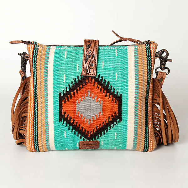 ADBG892 American Darling Western Handcrafted Hand Tooled Leather Cross body Bag