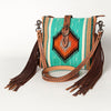 ADBG892 American Darling Western Handcrafted Hand Tooled Leather Cross body Bag