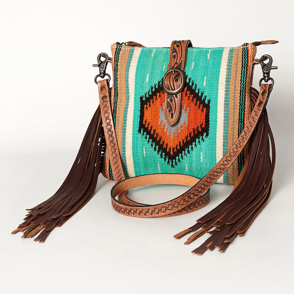 ADBG892 American Darling Western Handcrafted Hand Tooled Leather Cross body Bag