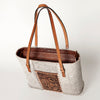 ADBG895 American Darling Hair on Hide Cowhide Tote & Hand Tooled Leather Bag