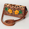 ADBG486 Handcrafted Genuine Leather and Hair on Hide Crossbody with Stitching