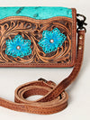 ADBG486 Handcrafted Genuine Leather and Hair on Hide Crossbody with Stitching