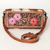 ADBG486 Handcrafted Genuine Leather and Hair on Hide Crossbody with Stitching
