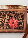 ADBG486 Handcrafted Genuine Leather and Hair on Hide Crossbody with Stitching