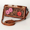 ADBG486 Handcrafted Genuine Leather and Hair on Hide Crossbody with Stitching