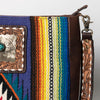 ADBGA286 American Darling Geometric Woven Pattern Tooled Leather Crossbody Bag