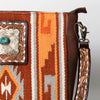 ADBGA286 American Darling Geometric Woven Pattern Tooled Leather Crossbody Bag