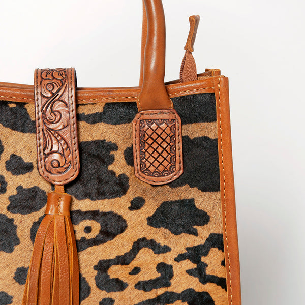 ADBGA279 American Darling Tote Bag Hair-On Cowhide Genuine Leather Hand Tooled