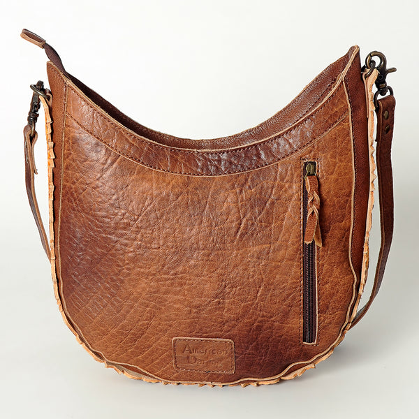ADBG699 American Darling Handcrafted Hand Tooled Leather and Saddle Blanket Crossbody Bag