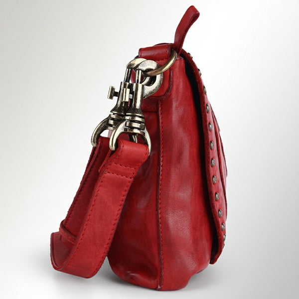 SWC174 Studded Leather Crossbody Bag