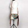ADBG843 American Darling Hand Tooled Floral Leather & Hair-On Cowhide Cross body Bag with Fringes
