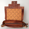 ADBG842 American Darling Western Messenger Bag Hand Tooled Floral with Hand Woven Saddle Blanket