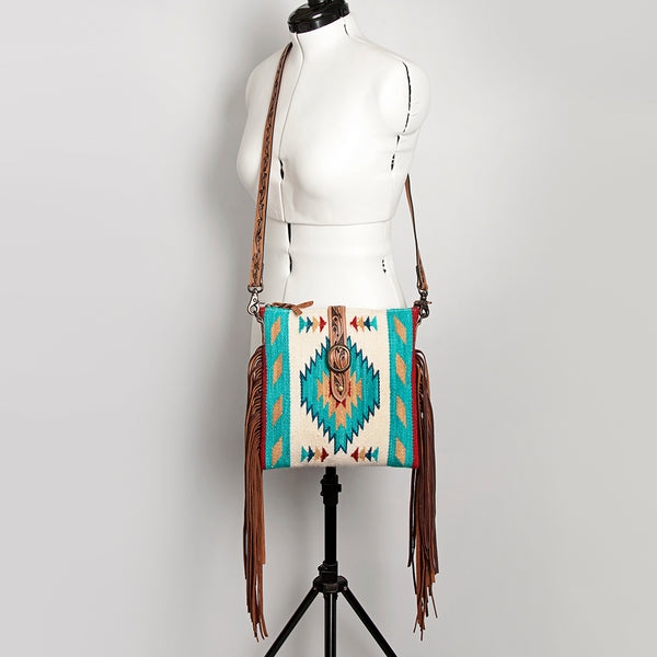 ADBG892 American Darling Western Handcrafted Hand Tooled Leather Cross body Bag