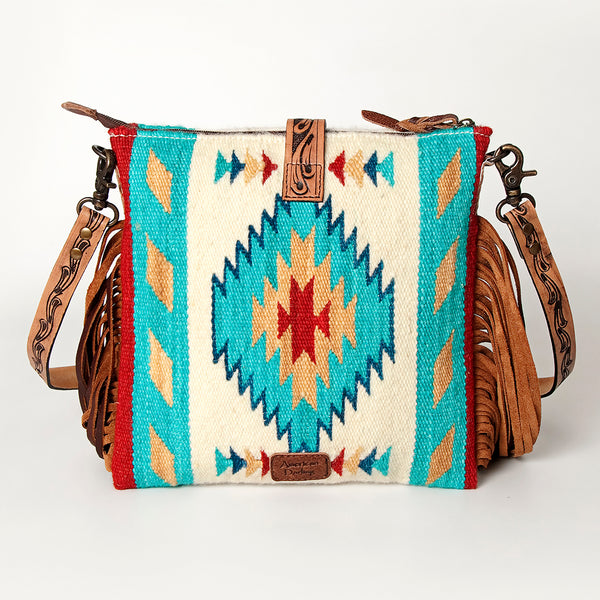 ADBG892 American Darling Western Handcrafted Hand Tooled Leather Cross body Bag