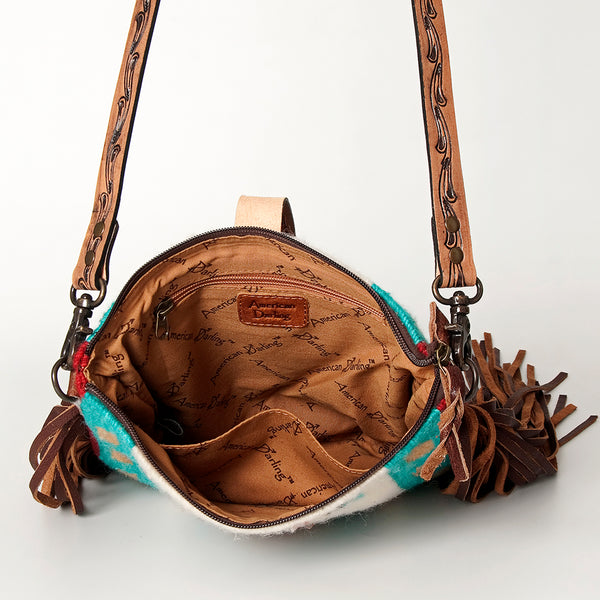ADBG892 American Darling Western Handcrafted Hand Tooled Leather Cross body Bag