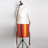 ADBG905 American Darling Southwestern Wool Blanket & Tooled Leather Crossbody Bag with Fringes
