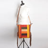 ADBG905 American Darling Hand Woven Saddle Blanket Western Leather Cross body Bag with Fringes