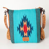 ADBG905 American Darling Hand Woven Saddle Blanket Western Leather Cross body Bag with Fringes