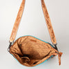 ADBG905 American Darling Hand Woven Saddle Blanket Western Leather Cross body Bag with Fringes