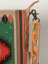 ADBG905 American Darling Hand Woven Saddle Blanket Western Leather Cross body Bag with Fringes