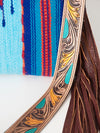 ADBG905 American Darling Hand Woven Saddle Blanket Western Leather Cross body Bag with Fringes
