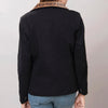 ADBZ012 American Darling Hand-Tooled Leather Western Blazer - Black Floral Accent
