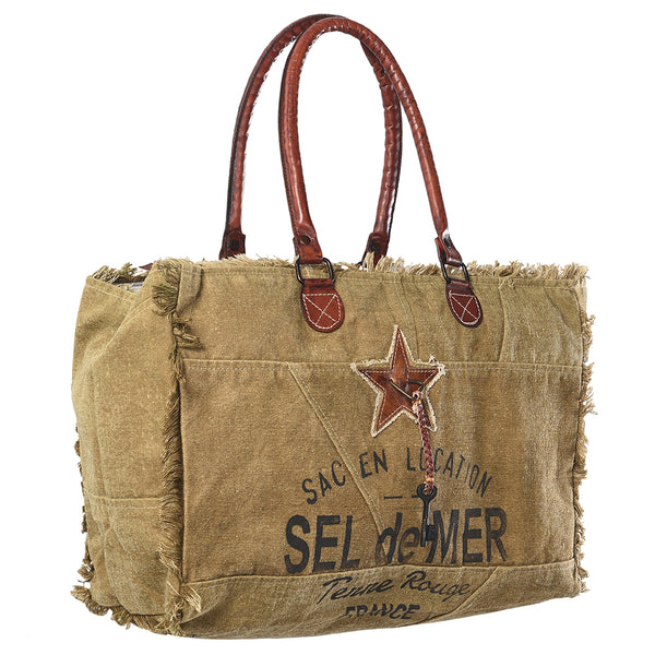 LC-KB331 Weekender Upcycled Canvas Ladies Bag