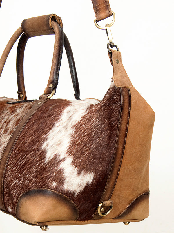 ADBG912 American Darling Handcrafted Hair-On Cowhide Western Leather Duffel Bag