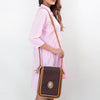 ADBGD135 American Darling Handcrafted Leather Cross body Bag with Turquoise Stone & Braided Trim