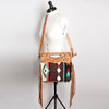 LC-ADBGS146 Southwestern Wool Blanket & Tooled Leather Shoulder Bag - Western Fringe Crossbody