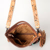 LC-ADBGS146 Southwestern Wool Blanket & Tooled Leather Shoulder Bag - Western Fringe Crossbody