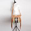 LC-ADBGS146 Southwestern Wool Blanket & Tooled Leather Shoulder Bag - Western Fringe Crossbody