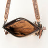 LC-ADBGS146 Southwestern Wool Blanket & Tooled Leather Shoulder Bag - Western Fringe Crossbody