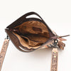 LC-ADBGS146 Southwestern Wool Blanket & Tooled Leather Shoulder Bag - Western Fringe Crossbody