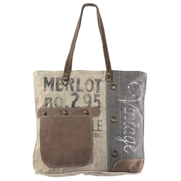 LC-KB317 Tote Upcycled Canvas Ladies Bag