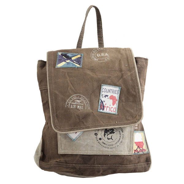 LC-KB318 Backpack Upcycled Canvas Ladies Bag