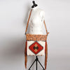 ADBG510 American Darling Signature Cross Body Bag - Hand Tooled Floral Leather & Woven Saddle Blanket