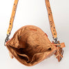 ADBG510 American Darling Signature Cross Body Bag - Hand Tooled Floral Leather & Woven Saddle Blanket