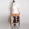 ADBG510 American Darling Signature Cross Body Bag - Hand Tooled Floral Leather & Woven Saddle Blanket