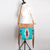 ADBG510 American Darling Signature Cross Body Bag - Hand Tooled Floral Leather & Woven Saddle Blanket