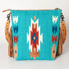 ADBG510 American Darling Signature Cross Body Bag - Hand Tooled Floral Leather & Woven Saddle Blanket