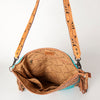 ADBG510 American Darling Signature Cross Body Bag - Hand Tooled Floral Leather & Woven Saddle Blanket