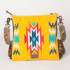 ADBG891 American Darling Hand-Woven Saddle Blanket Large Cross body Bag | Tooled Leather Fringed Purse