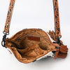ADBG891 American Darling Hand-Woven Saddle Blanket Large Cross body Bag | Tooled Leather Fringed Purse